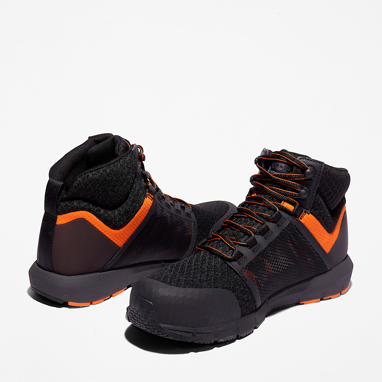 Mens Radius Composite Toe Work Sneaker TBL BlackOrange ALT5