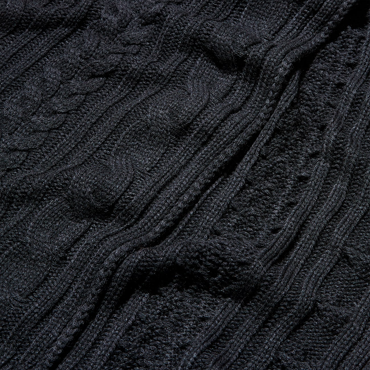 Womens Prescott Park Cabled Scarf TBL Black ALT1