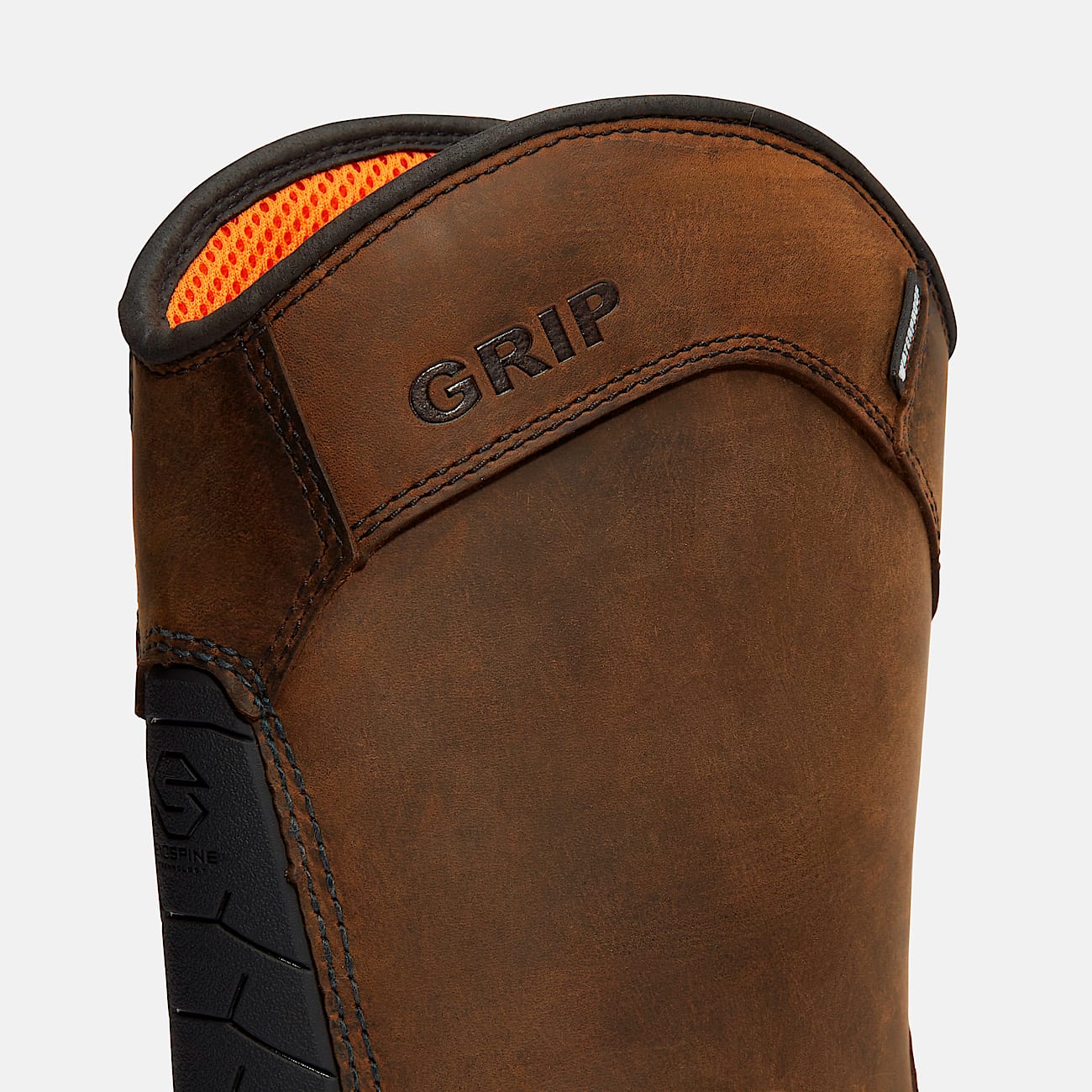 Mens Boondock Waterproof PullOn CompToe Work Boot TBL Brown ALT7