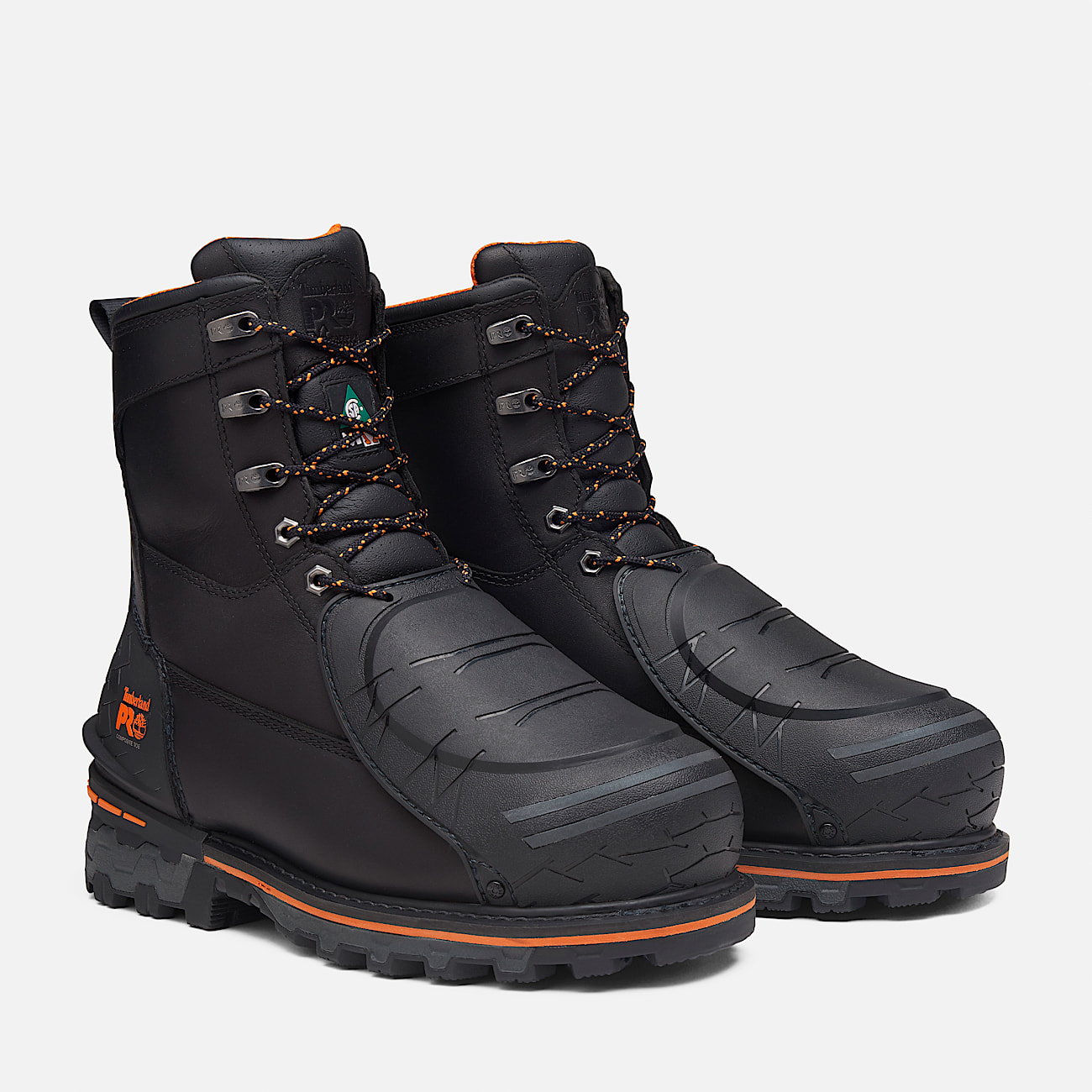 Mens Boondock CSA Met Guard 8 Work Boot TBL Black FullGrainOrange ALT4