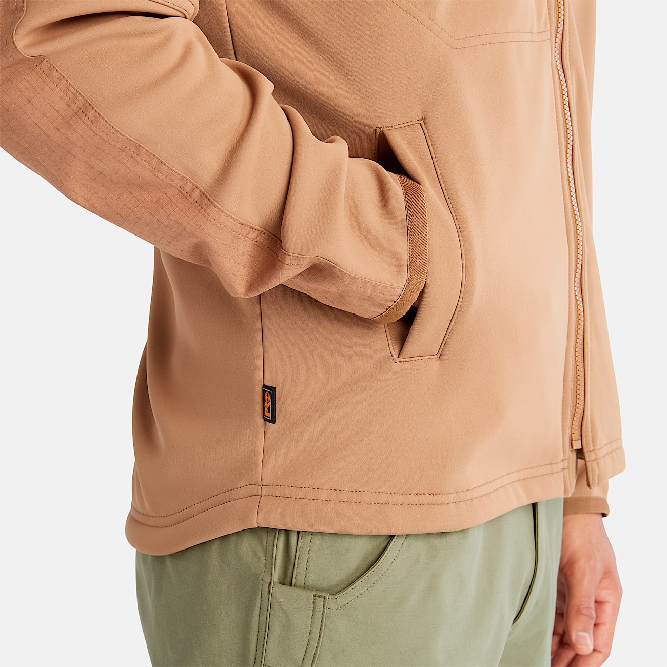 Mens Timberland PRO Trailwind FullZip Fleece Jacket TBL Dark Wheat ALT4