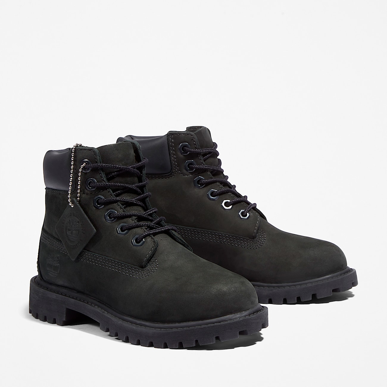 Youth Timberland Premium 6Inch Waterproof Boot TBL Black ALT4