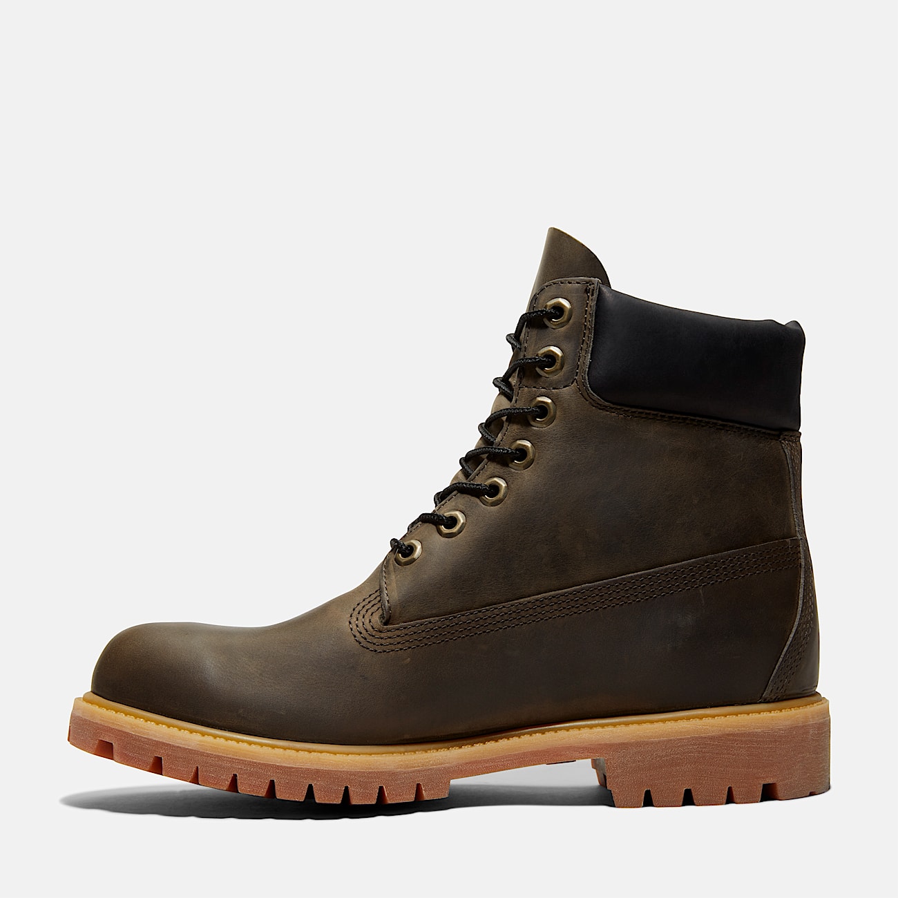 Mens Timberland Premium 6Inch Waterproof Boot TBL Dark Olive FullGrain ALT6