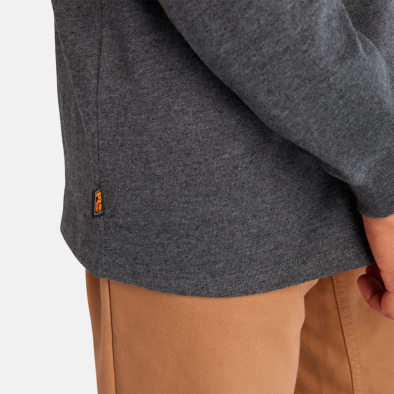 Mens Timberland PRO Core Logo LongSleeve TShirt TBL Deepest Grey Heather ALT3