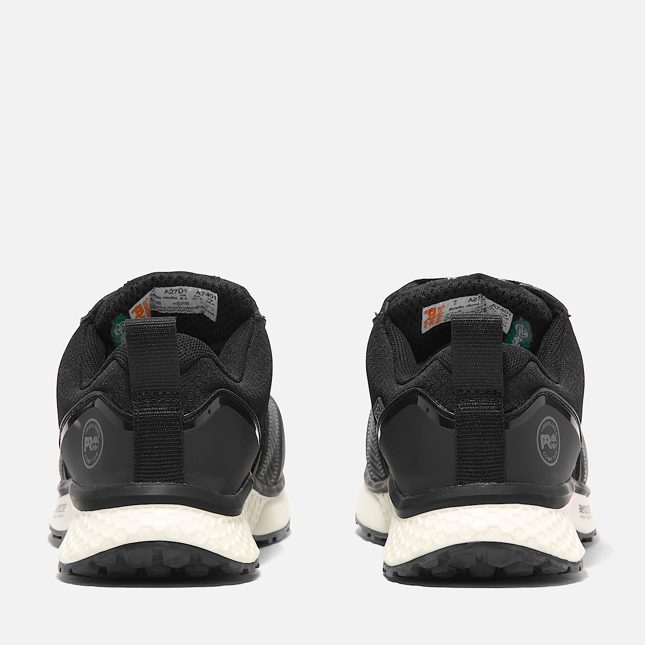 Womens Reaxion Composite Toe Work Sneaker TBL BlackWhite ALT5