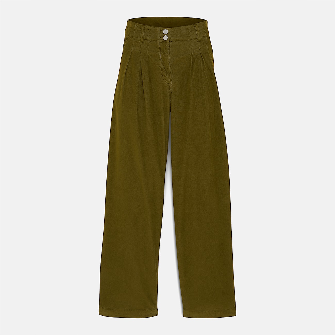 Pantaln ancho para mujer de pana Needle TBL Verde ALT10