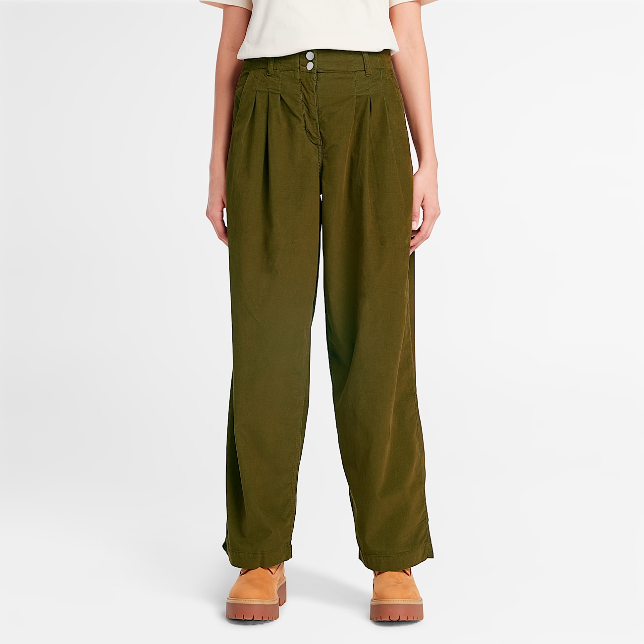 Pantaln ancho para mujer de pana Needle TBL Verde ALT8