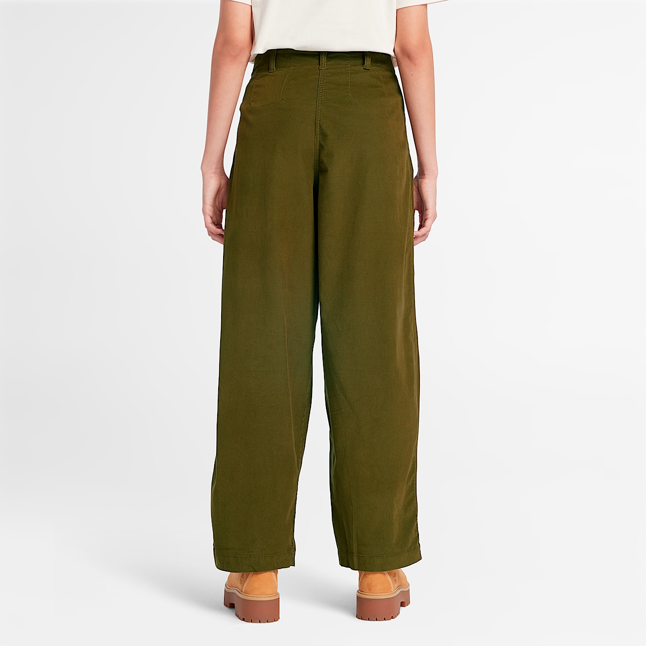 Pantaln ancho para mujer de pana Needle TBL Verde ALT9