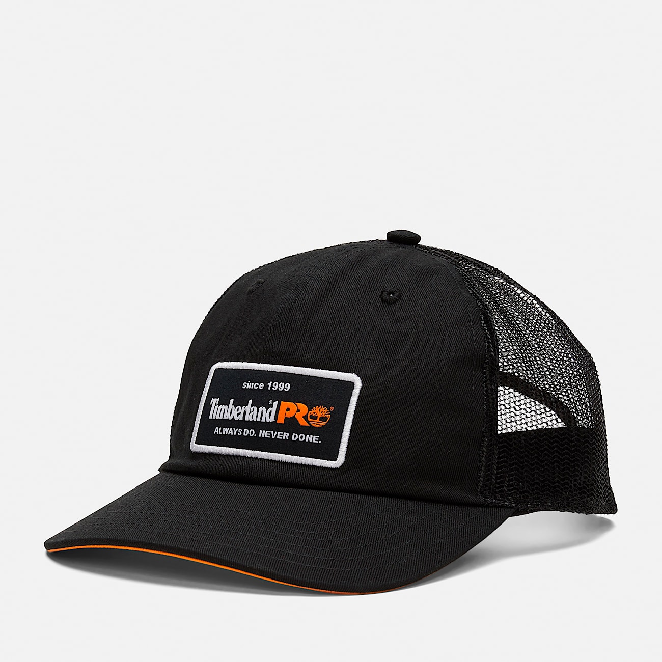 Mens Timberland PRO ADND LowProfile Trucker Hat TBL Jet BlackPRO Orange HERO