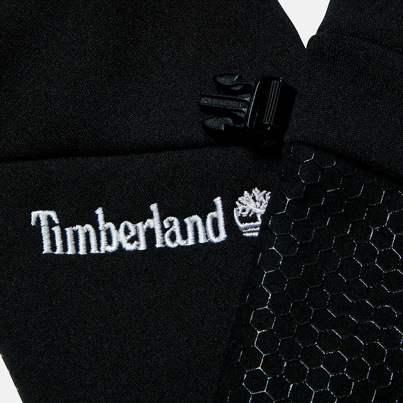 Mens Colorblocked Stretch Fleece Gloves TBL Black ALT1