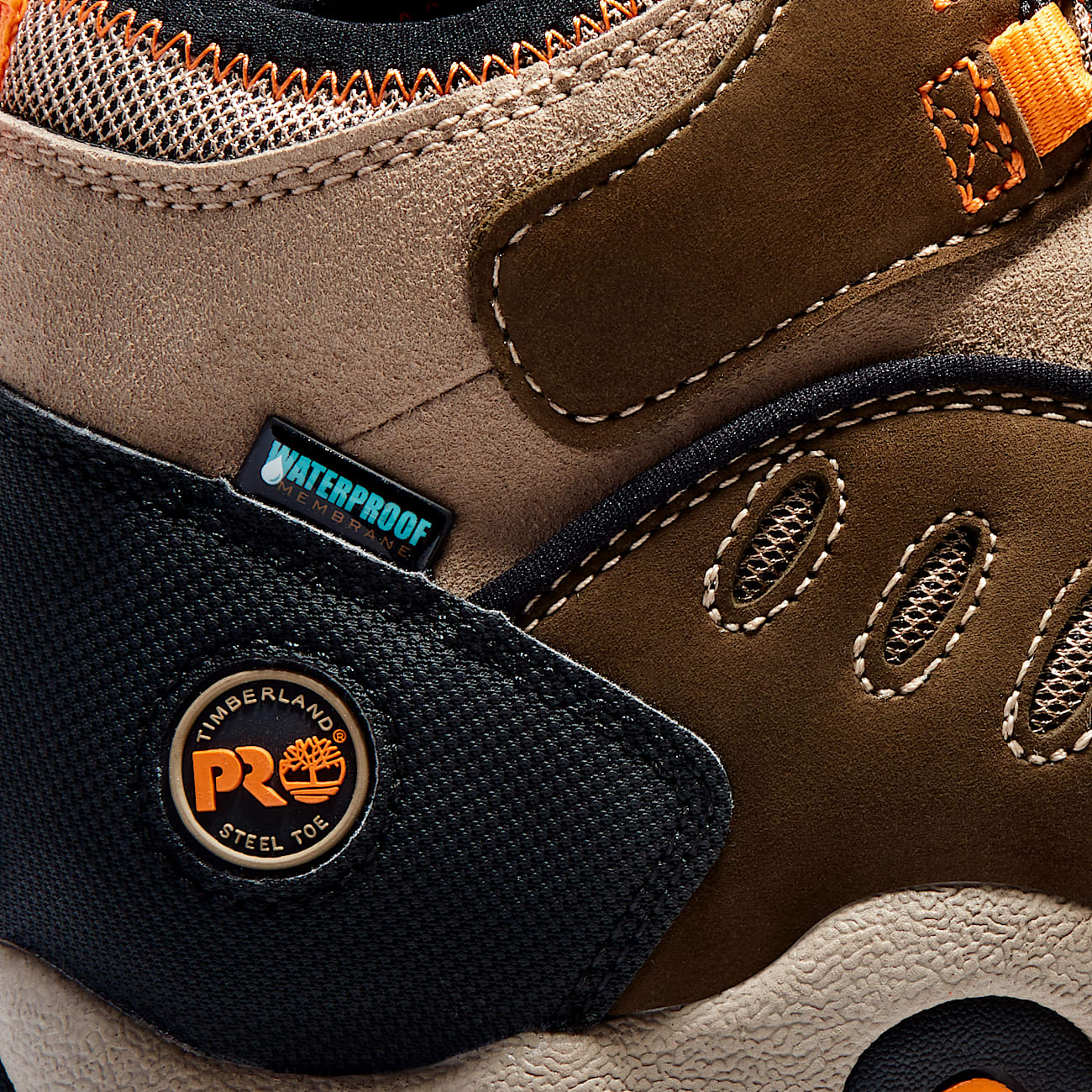 Mens Mudslinger Steel Toe Waterproof Work Boot TBL Brown ALT6