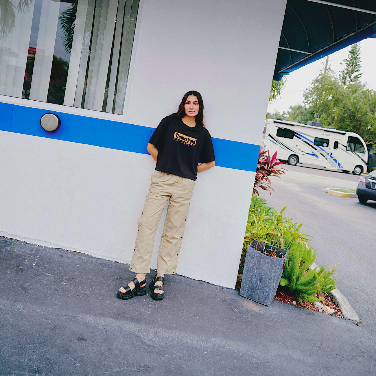 Womens Adley Way Backstrap Sandal TBL Jet Black ALT10