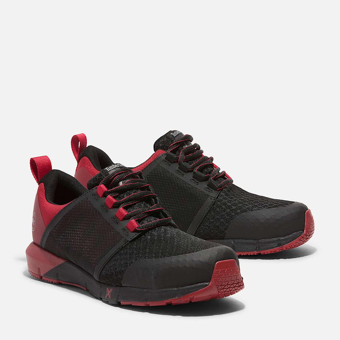 Mens Radius Composite Toe Work Sneaker TBL BlackRed ALT4