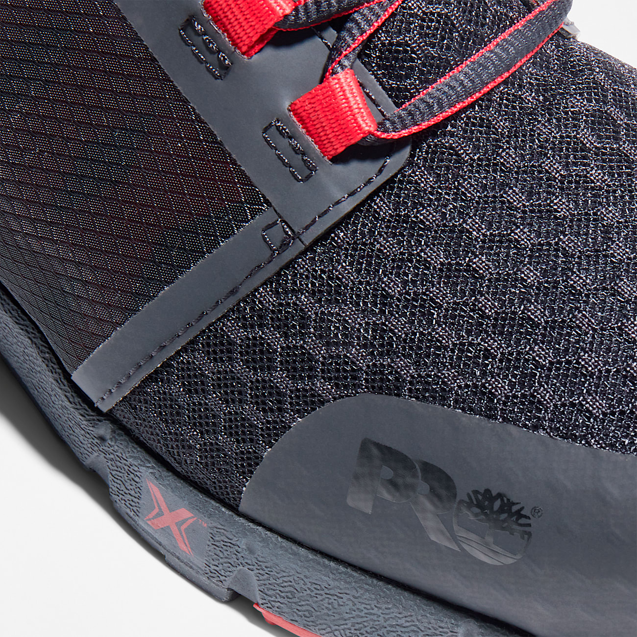 Mens Radius Composite Toe Work Sneaker TBL BlackRed ALT9