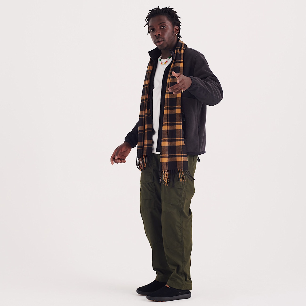 Pantoufle en cuir Ashwood Park pour hommes TBL Sude noir ALT8