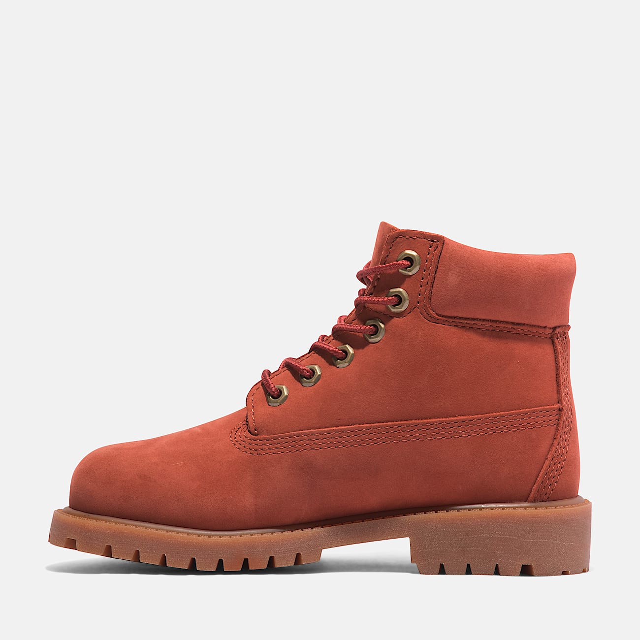 Youth Timberland Premium 6Inch LaceUp Waterproof Boot TBL Dark Red Nubuck ALT6