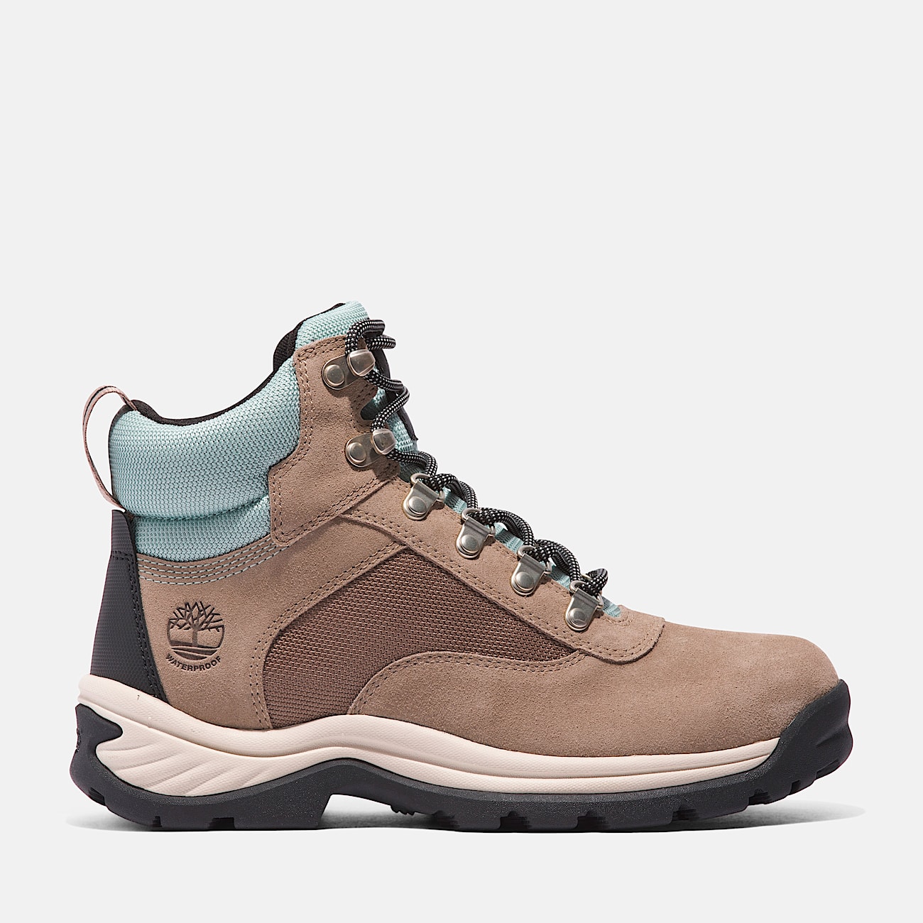 Womens White Ledge Waterproof Hiking Boot TBL Taupe Suede HERO