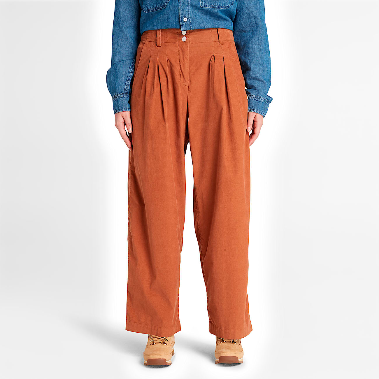 Pantaln ancho para mujer de pana Needle TBL Caf ALT8