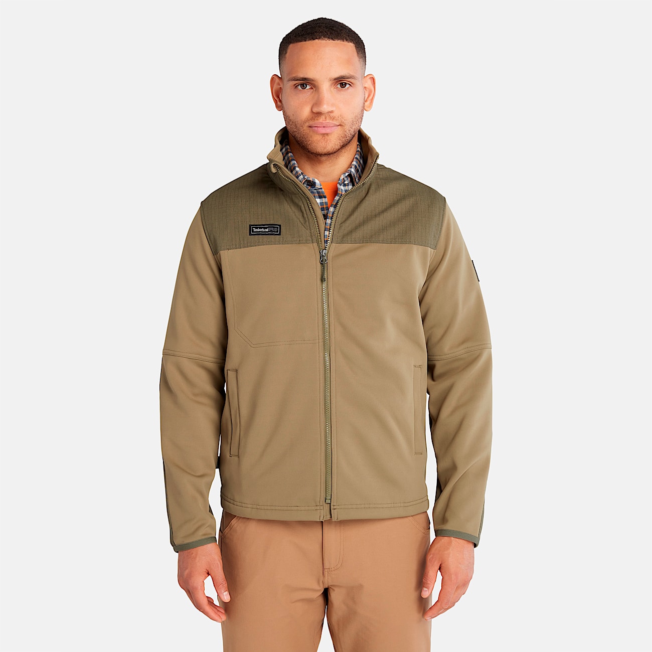 Mens Timberland PRO Trailwind FullZip Fleece Jacket TBL Burnt Olive ALT8