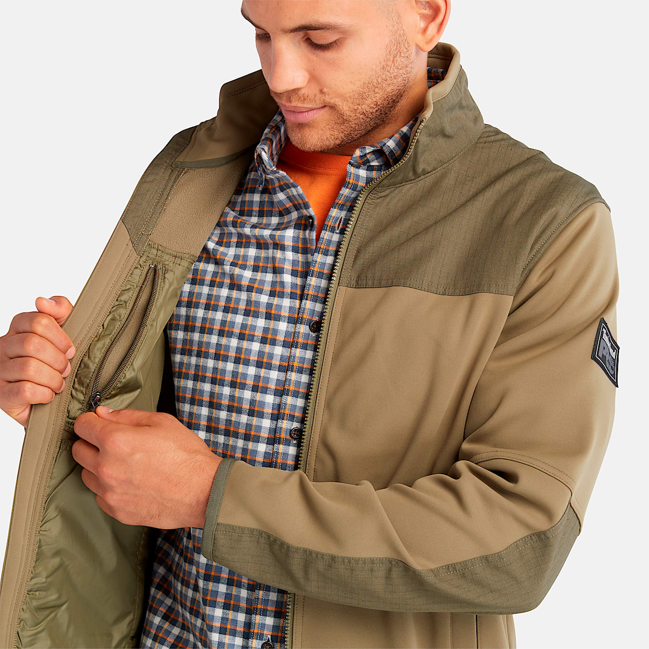 Mens Timberland PRO Trailwind FullZip Fleece Jacket TBL Burnt Olive ALT3