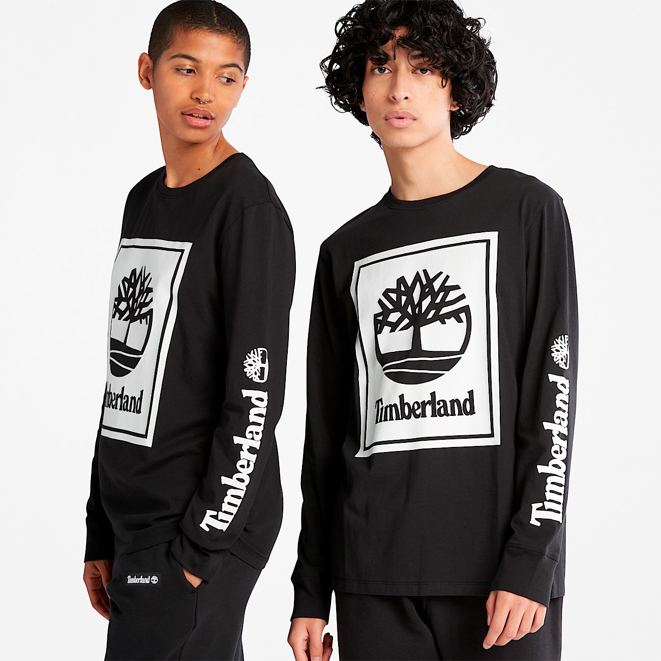 Long Sleeve Logo TShirt TBL BlackWhite ALT5