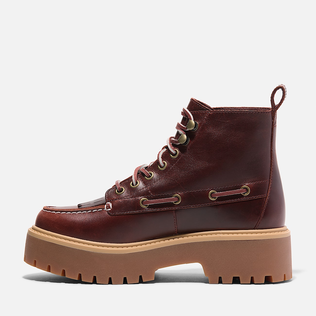 Womens Stone Street Platform Kiltie Boot TBL Root Beer FullGrain ALT6