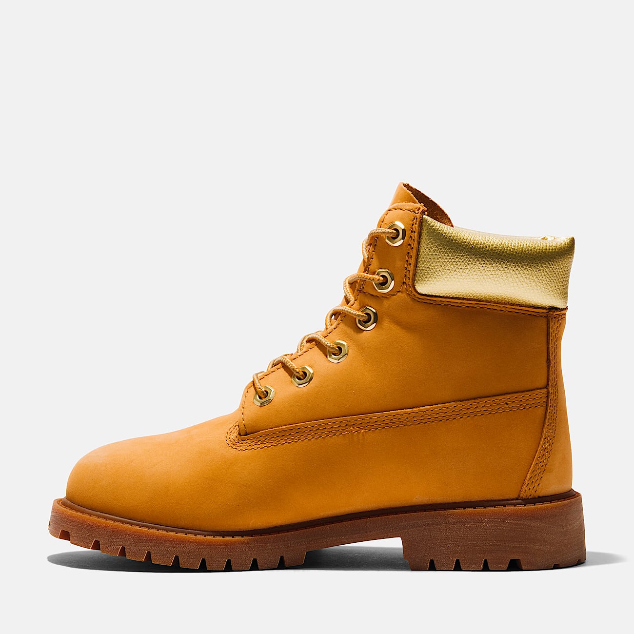 Junior Timberland Premium 6Inch Waterproof Boot TBL Wheat NubuckGold ALT6