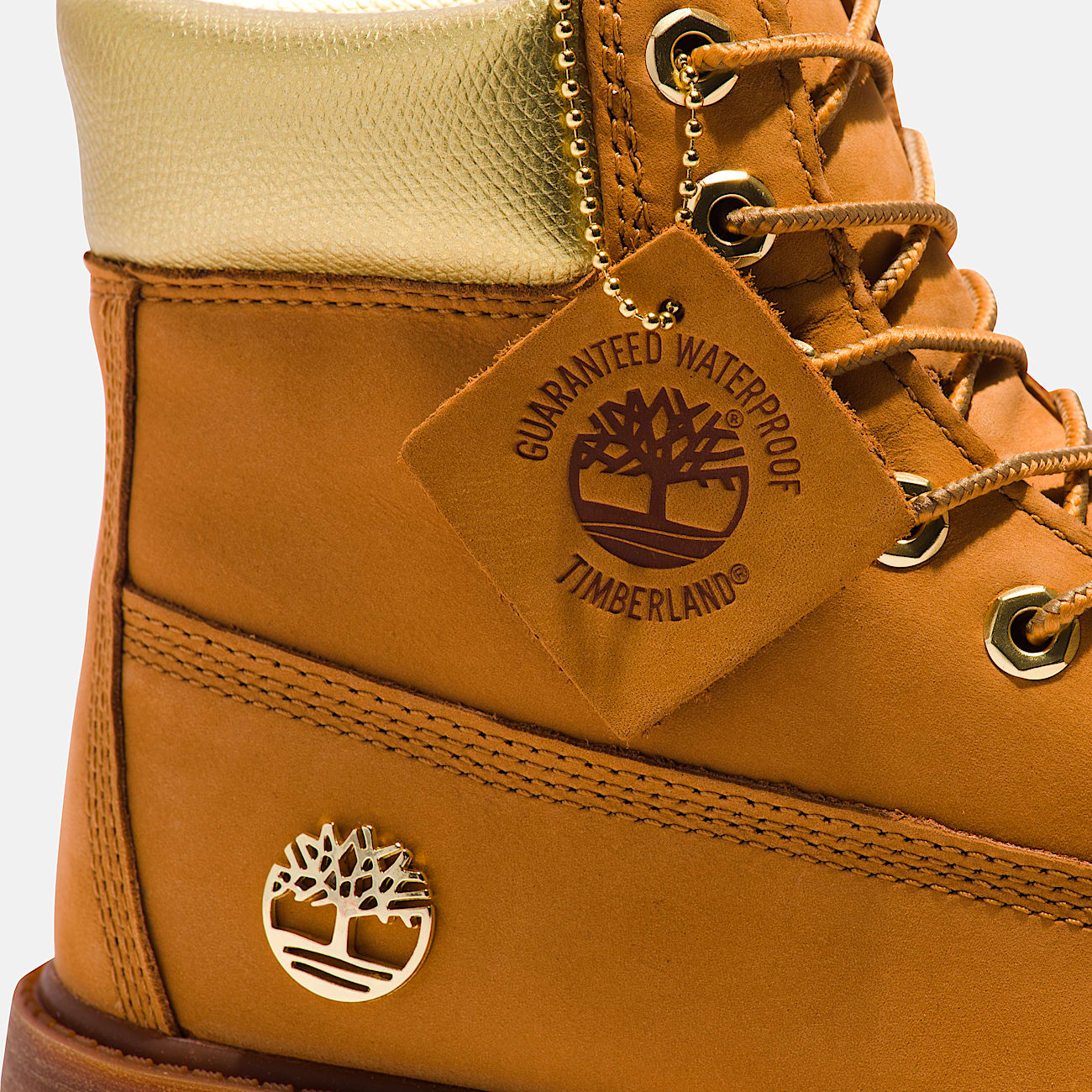 Junior Timberland Premium 6Inch Waterproof Boot TBL Wheat NubuckGold ALT7