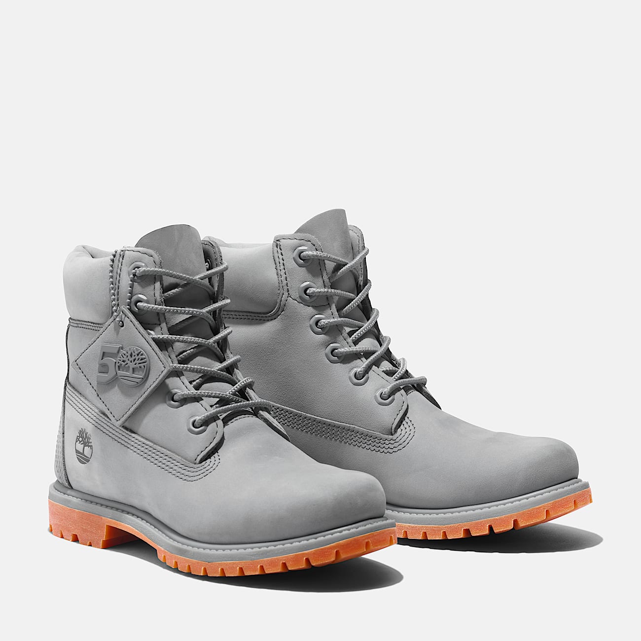 Womens Timberland 50th Anniversary Edition 6Inch Waterproof Boot TBL Light Grey Nubuck ALT4