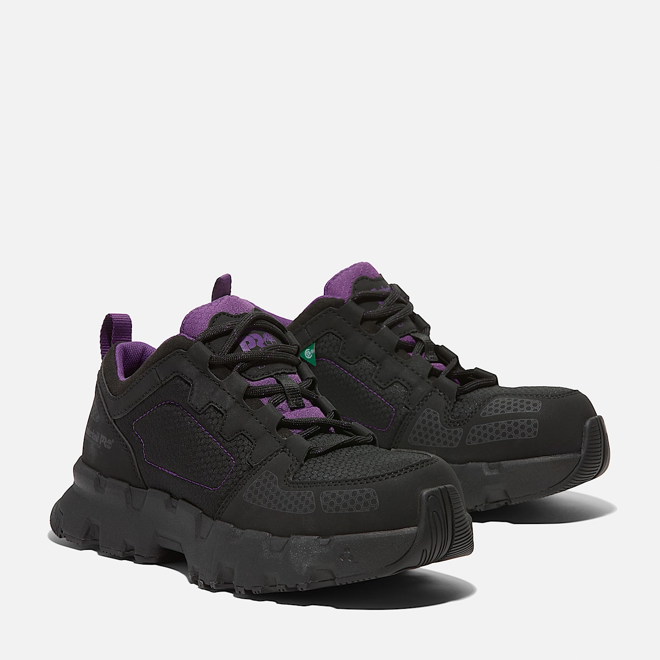 Womens Timberland PRO Powertrain CompToe Work Sneaker TBL BlackPurple ALT4