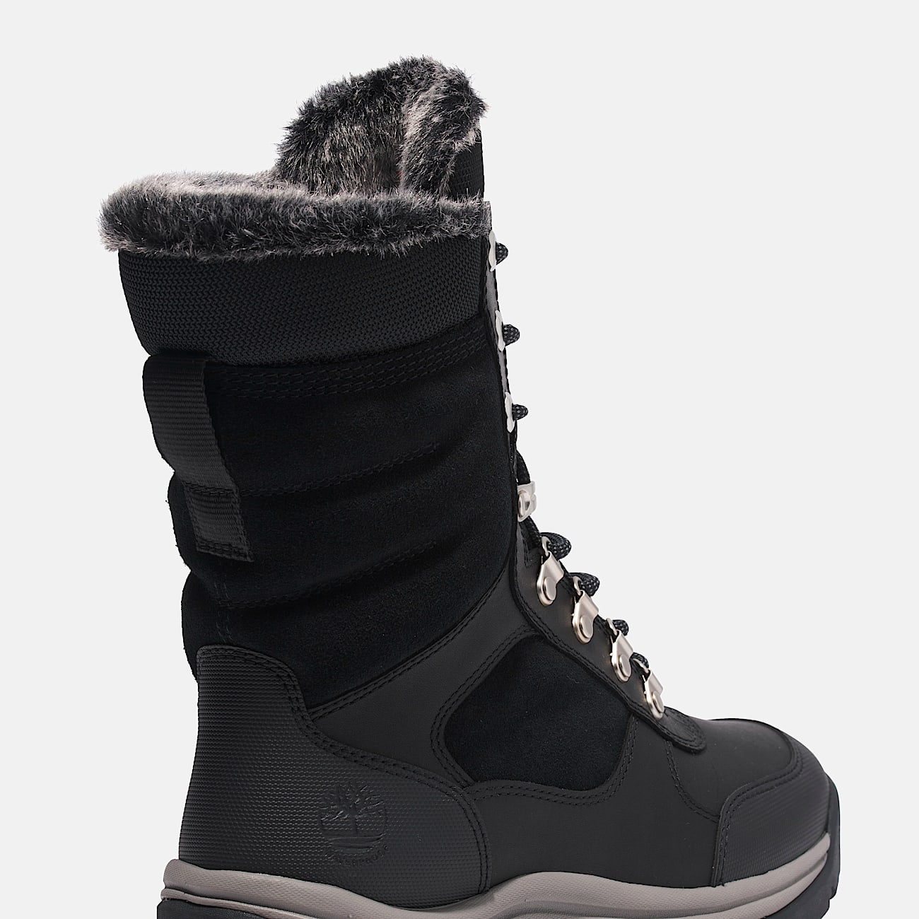 Womens White Ledge Tall LaceUp Waterproof Snow Boot TBL Black FullGrain ALT7