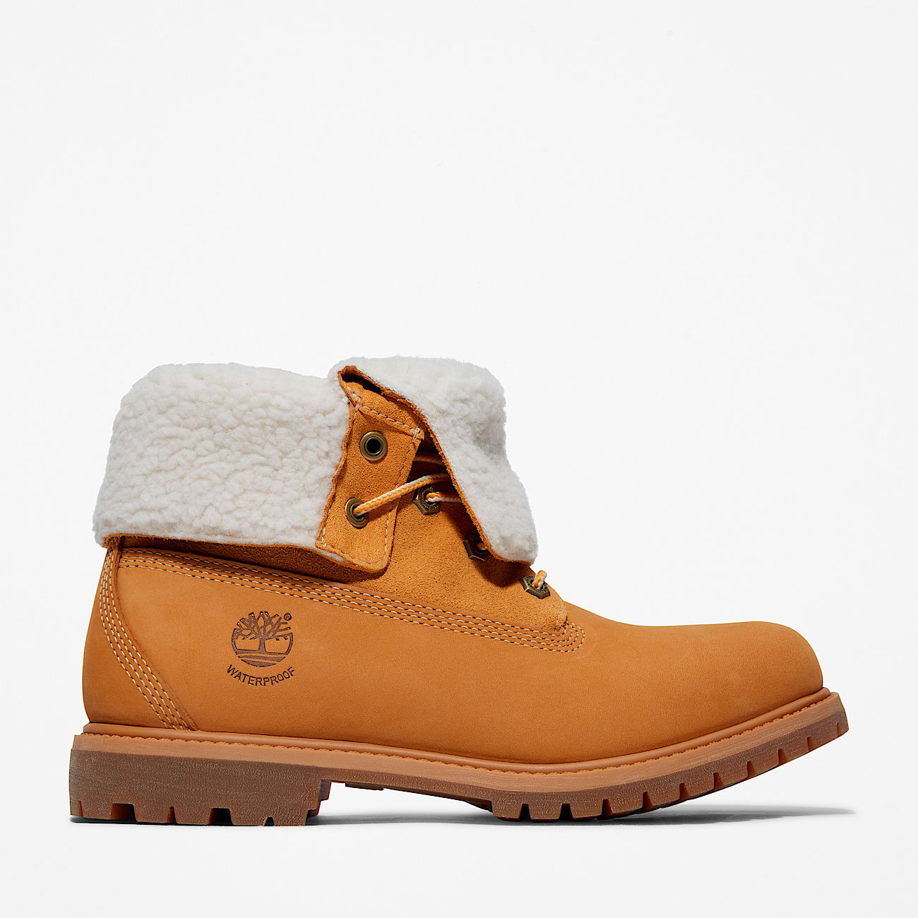 Womens Timberland WarmLined Waterproof RollTop Boot TBL Wheat Nubuck HERO