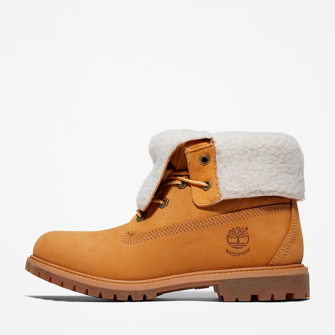 Womens Timberland Authentics Waterproof RollTop Boot TBL Wheat Nubuck ALT8