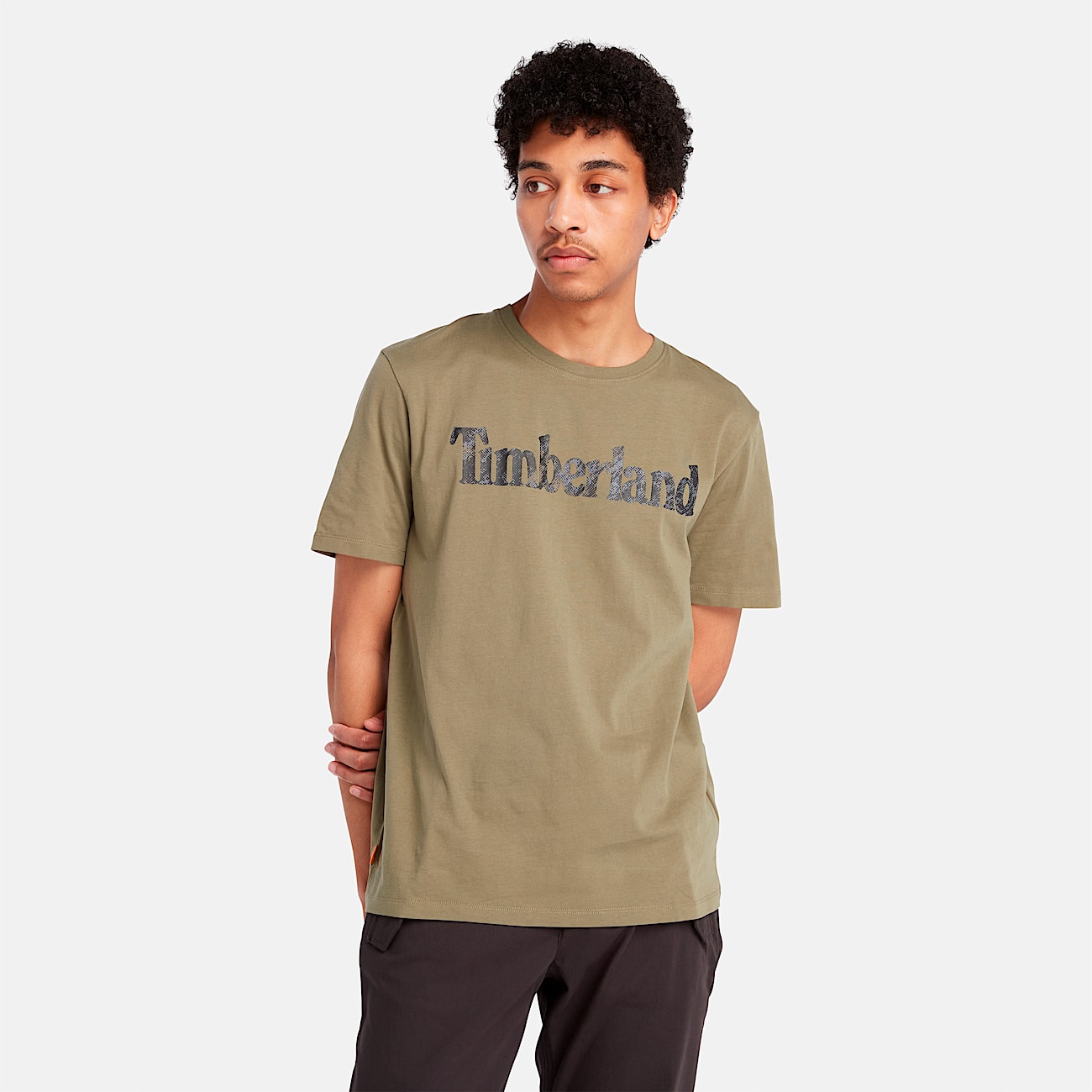 Men's Short Sleeve Seasonal Camo Linear Logo T-Shirt