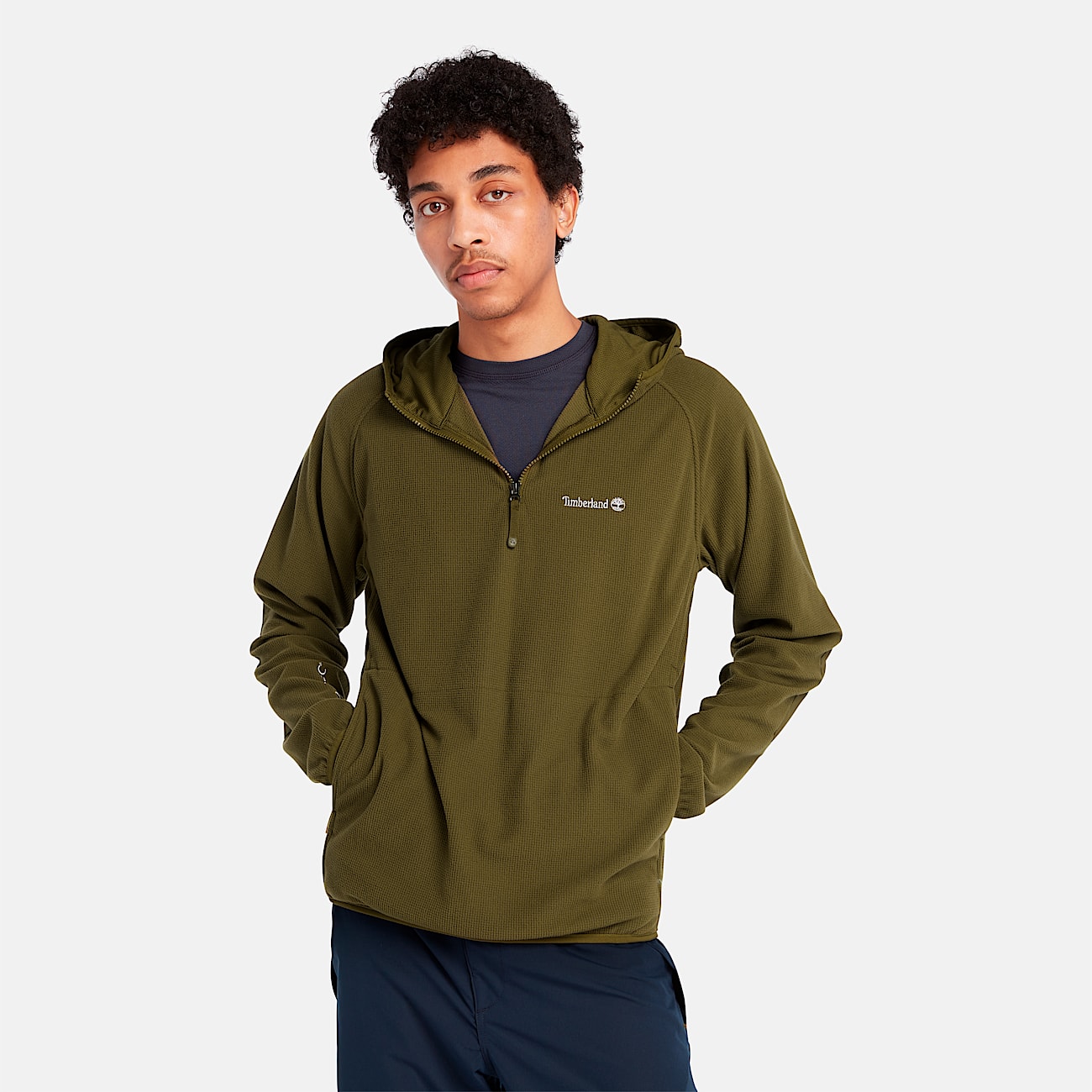 Mens Polartec Fleece Hoodie TBL Dark Olive HERO