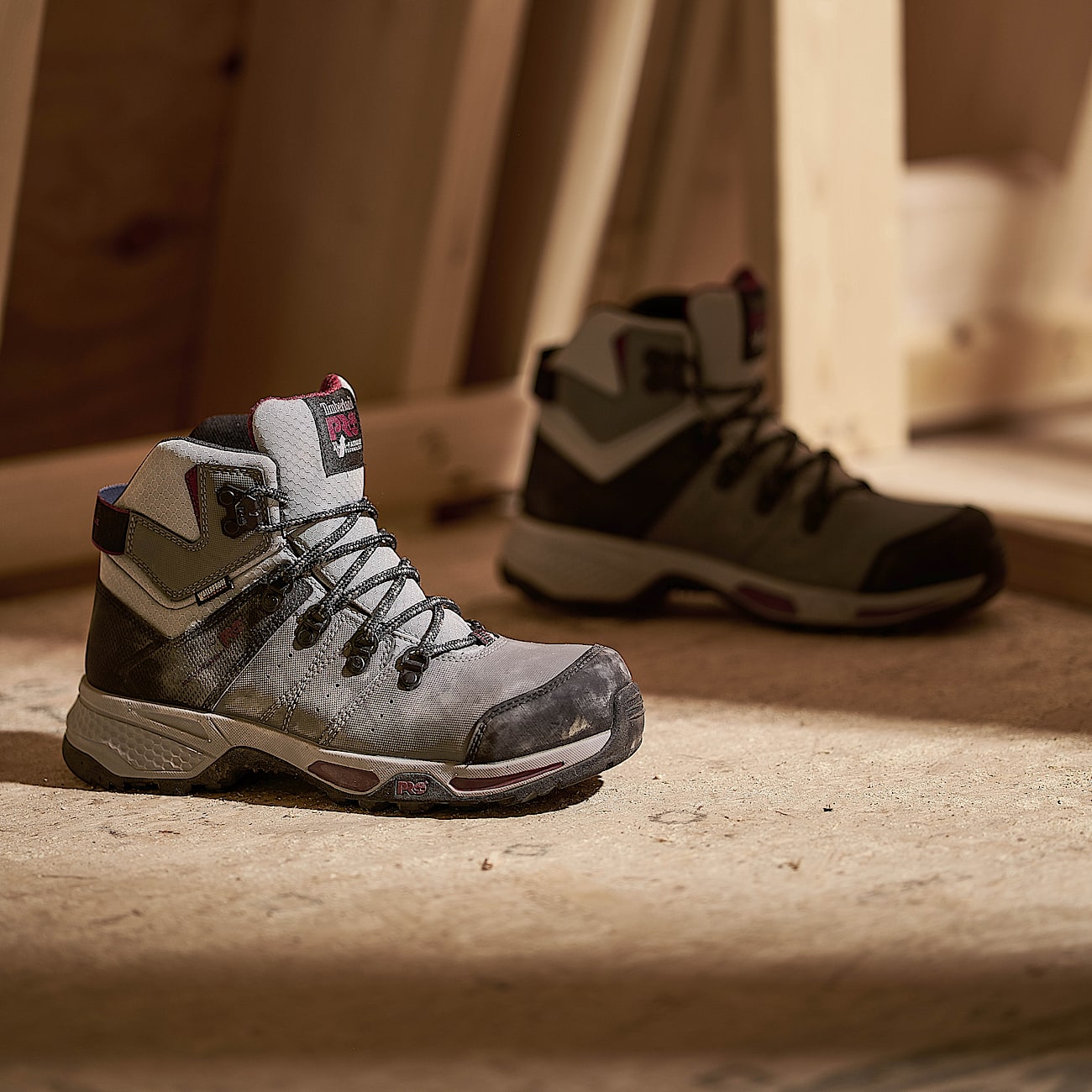 Womens Switchback Composite Toe Waterproof Work Boot TBL GreyPurple ALT9