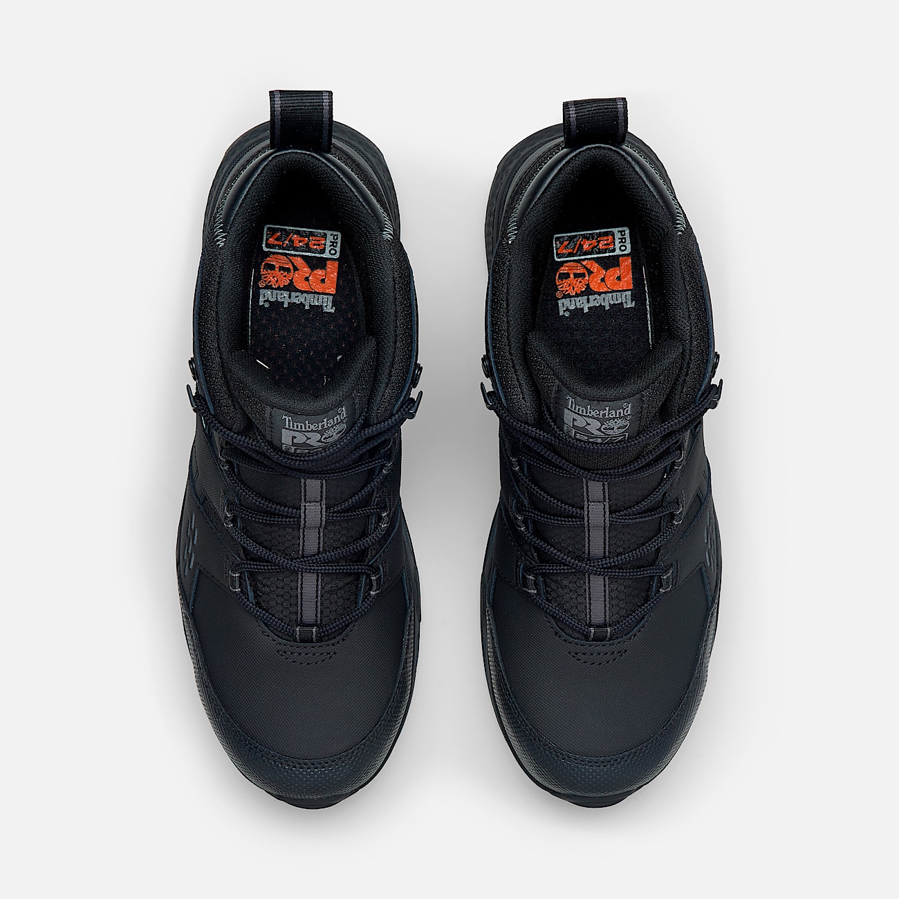 Mens Switchback CompToe Waterproof Work Boot TBL Black FullGrainGrey ALT2