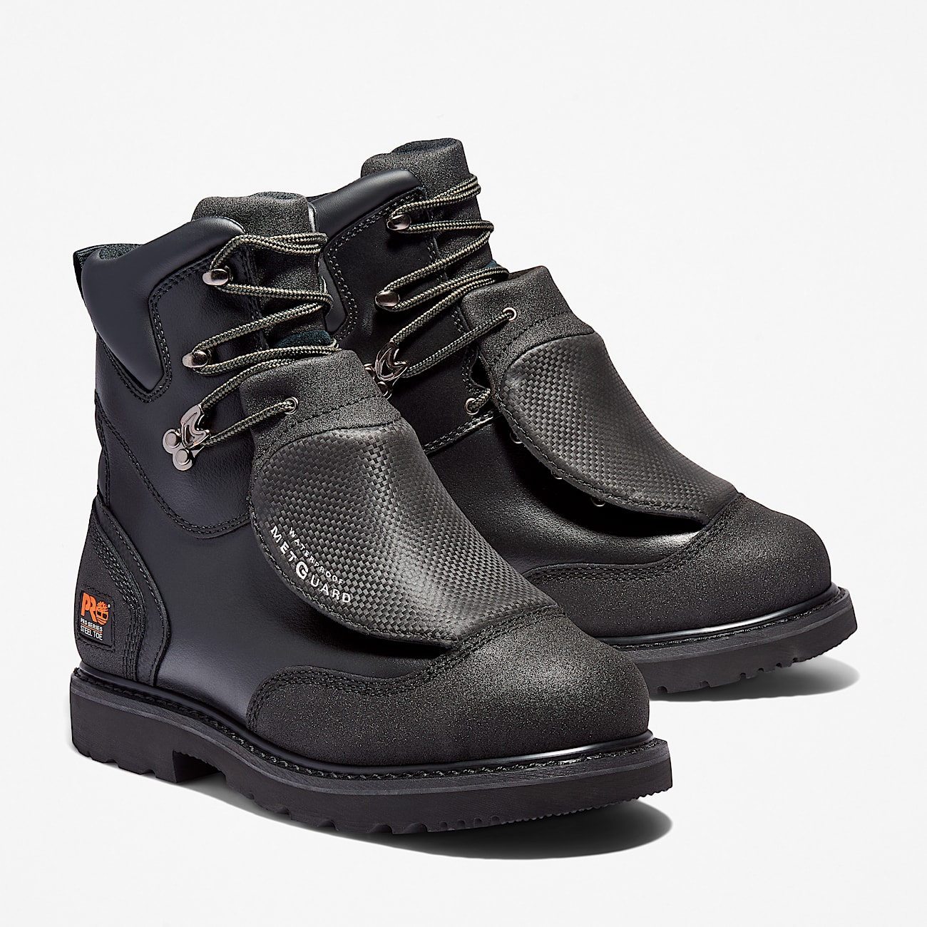 Mens Met Guard Steel Toe Waterproof Work Boot TBL Black ALT4