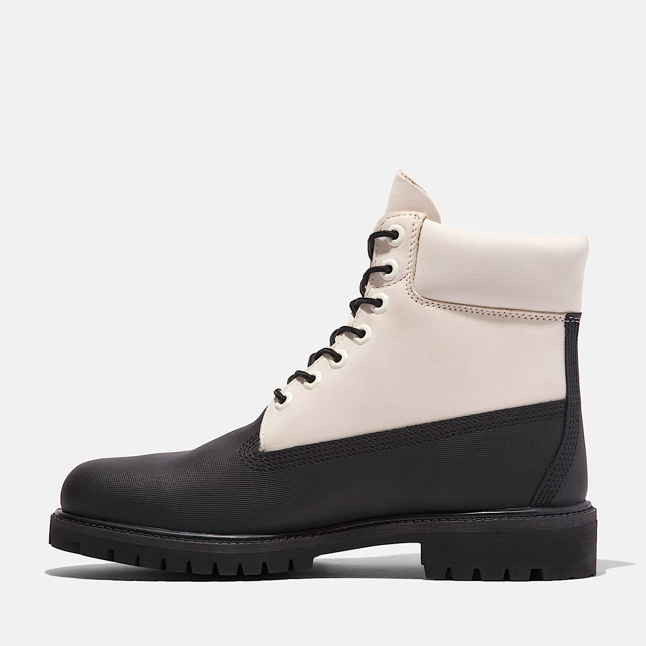 Mens Ski School Timberland Premium 6Inch Waterproof Boot TBL Black Helcor LeatherWhite ALT6