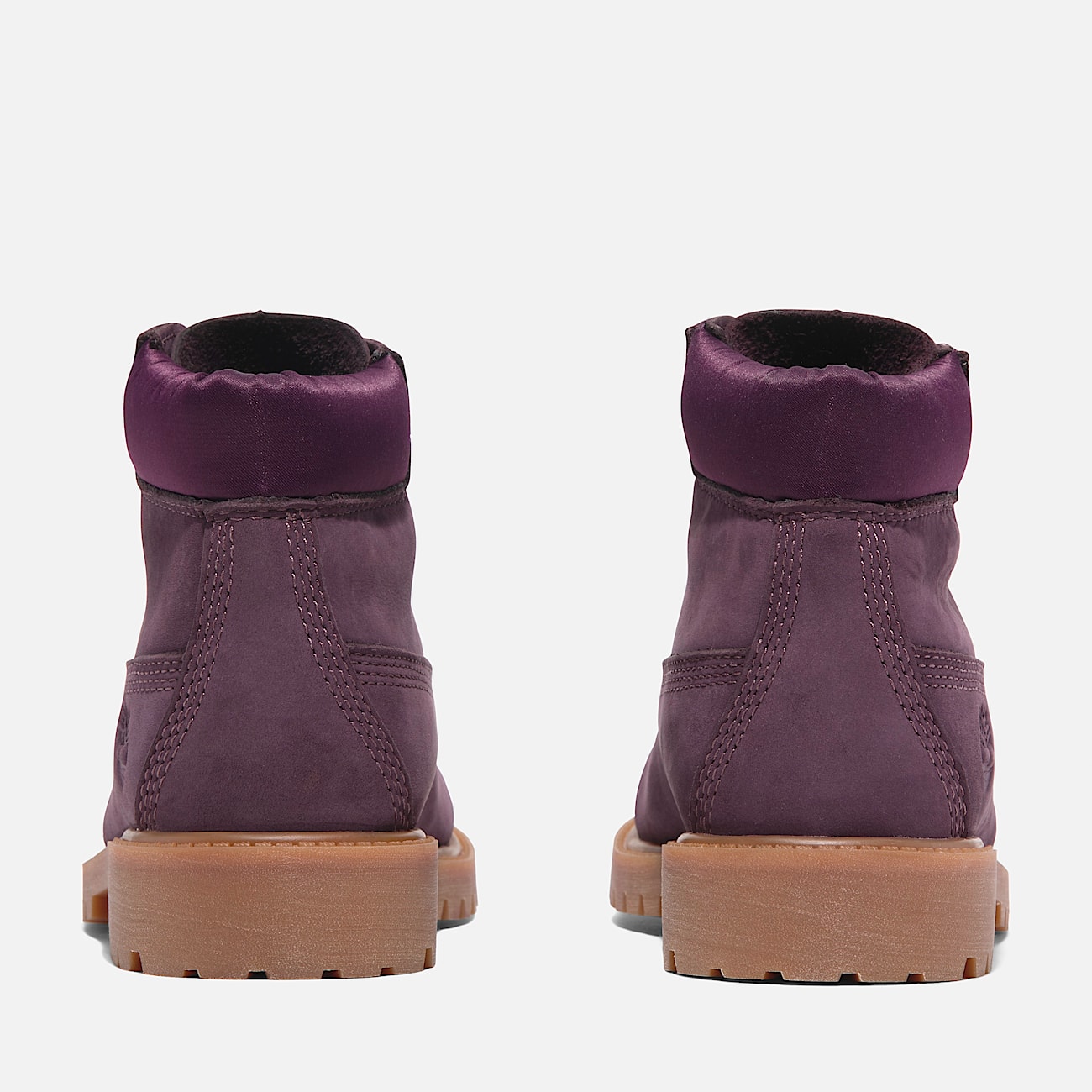 Youth Timberland Premium 6Inch LaceUp Waterproof Boot TBL Dark Purple Nubuck ALT5