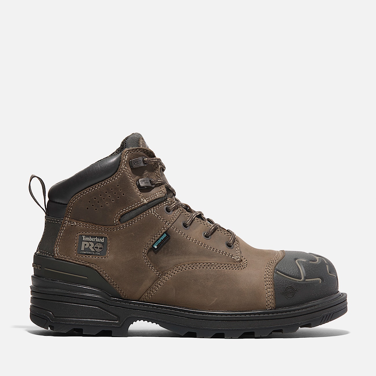 Mens Timberland PRO Magnitude 6 Waterproof CompToe Work Boot TBL Turkish Coffee HERO