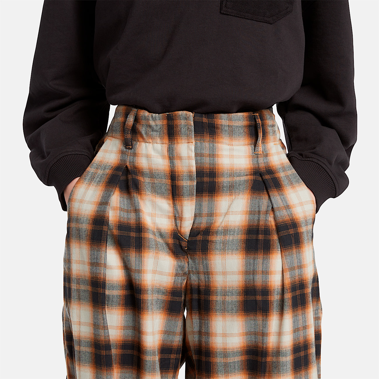 Pantaln para mujer a cuadros TBL Caf ALT2