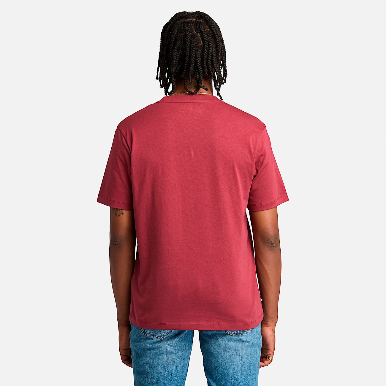 Mens Timberland Heritage Plaid Logo TShirt TBL Cordovan ALT9