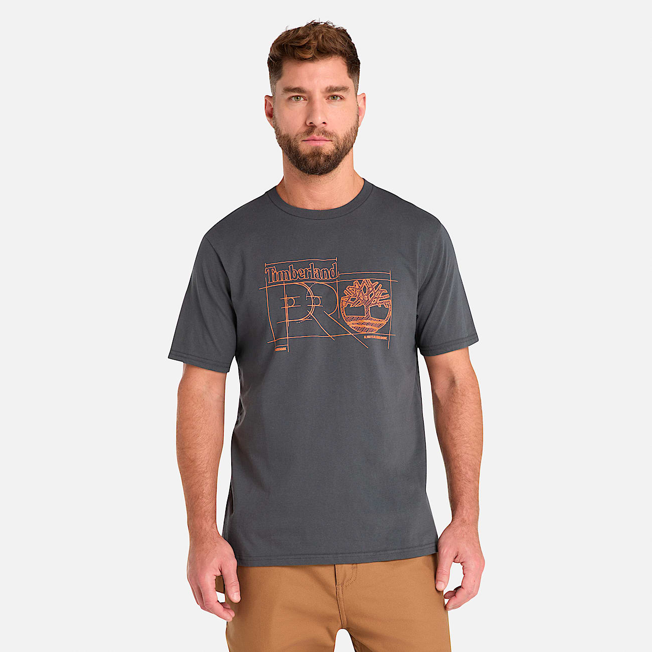 Mens Timberland PRO Innovation Blueprint TShirt TBL Asphalt Grey HERO