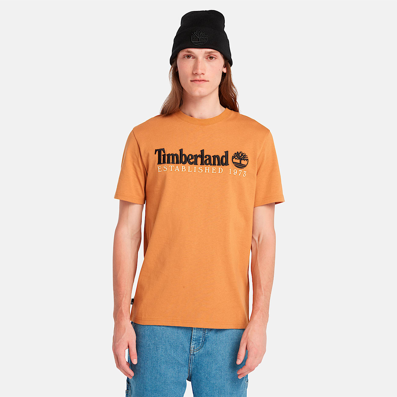 Mens Short Sleeve Est 1973 Crew TShirt TBL Wheat Boot ALT8