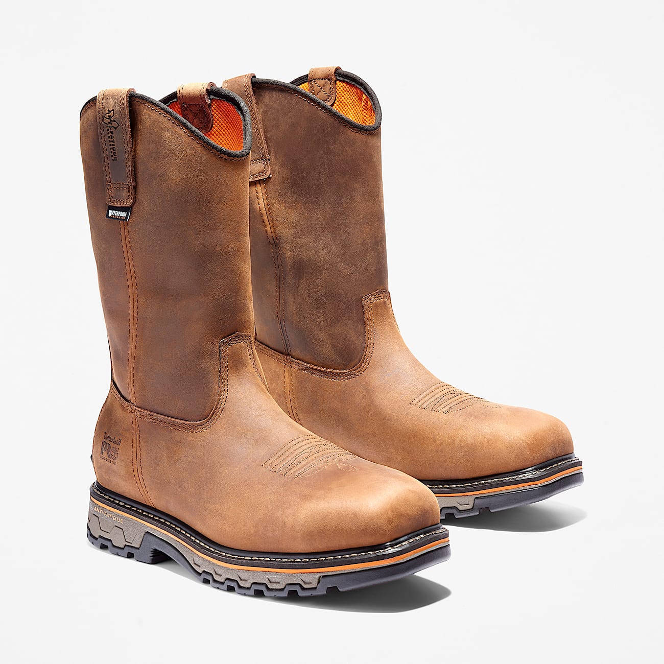 Mens True Grit Pull On Composite Toe Waterproof Work Boot TBL Earth Brown ALT4