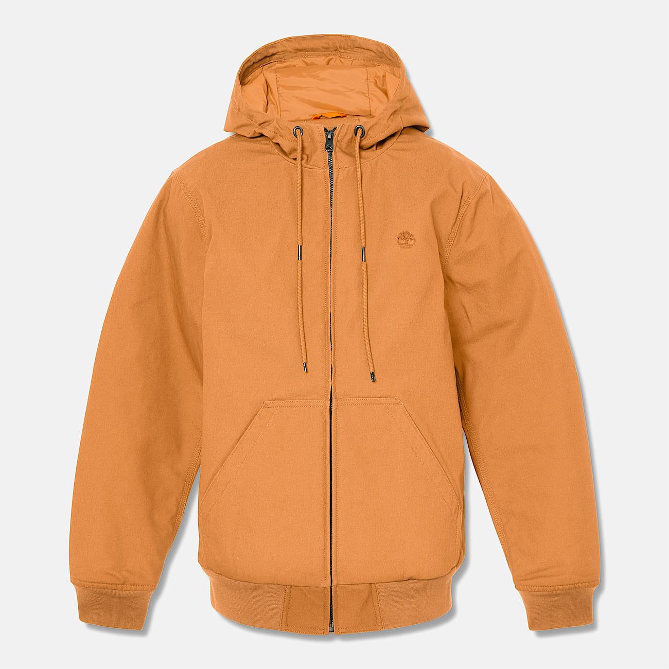 Men's Insulated Canvas Hooded Bomber Jacket - 7