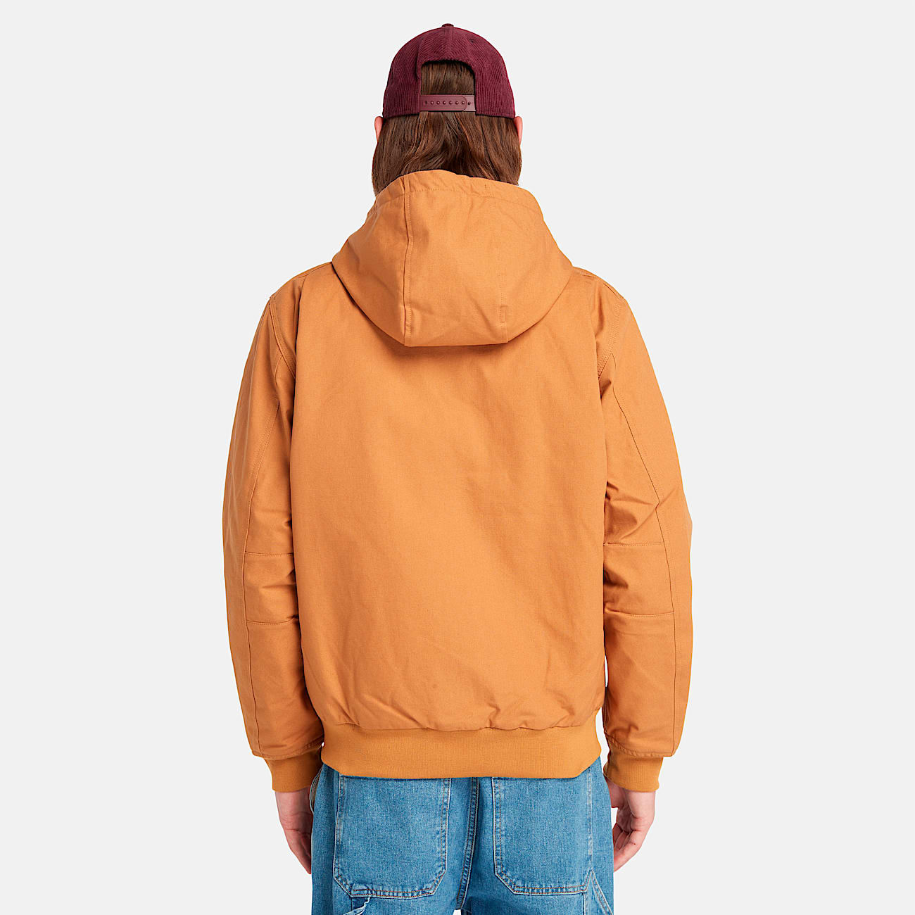Men's Insulated Canvas Hooded Bomber Jacket - 6