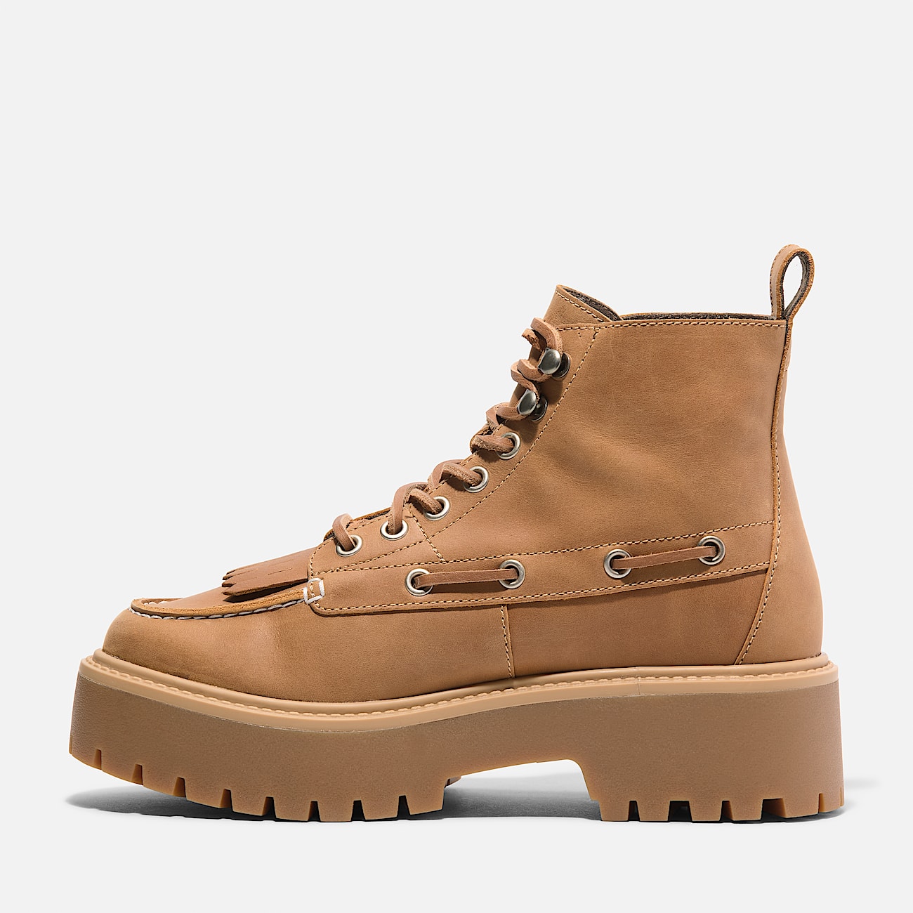 Womens Stone Street Mid 7Eye Platform Boot TBL Wheat FullGrain ALT6