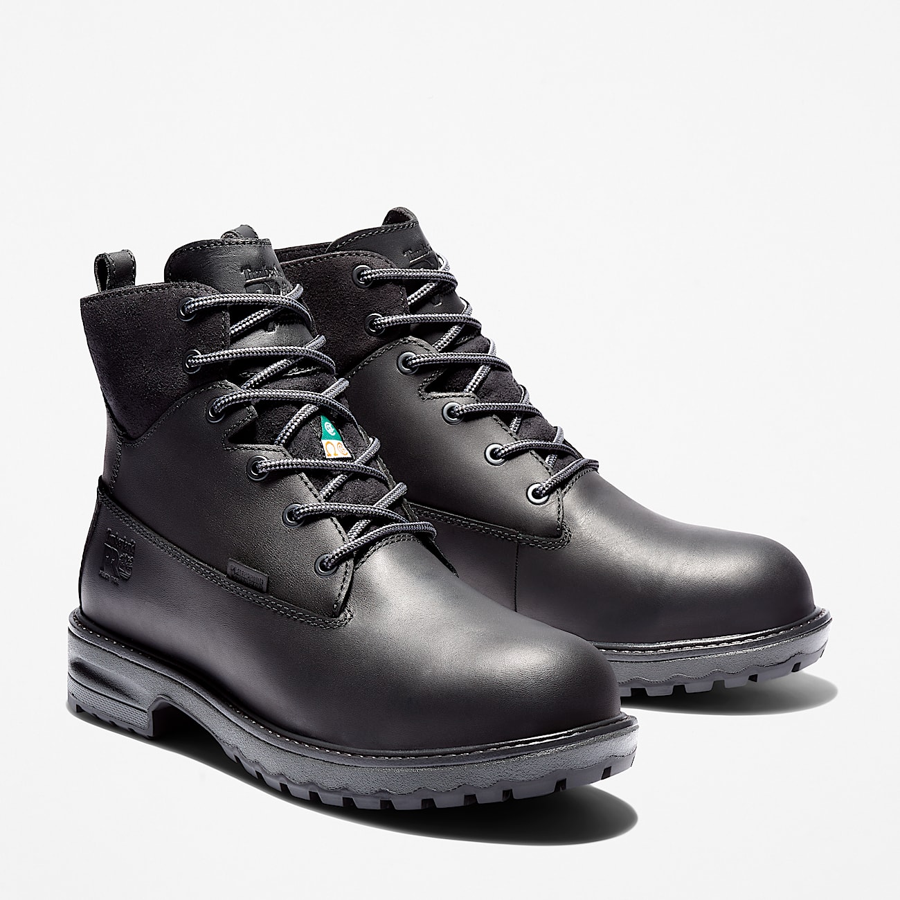 Womens Hightower 6 Alloy Toe Waterproof Work Boot TBL Black FullGrain Leather ALT4